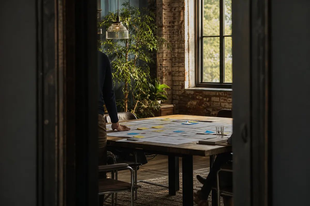 Editorial marketing planning scene for Concord, Massachusetts