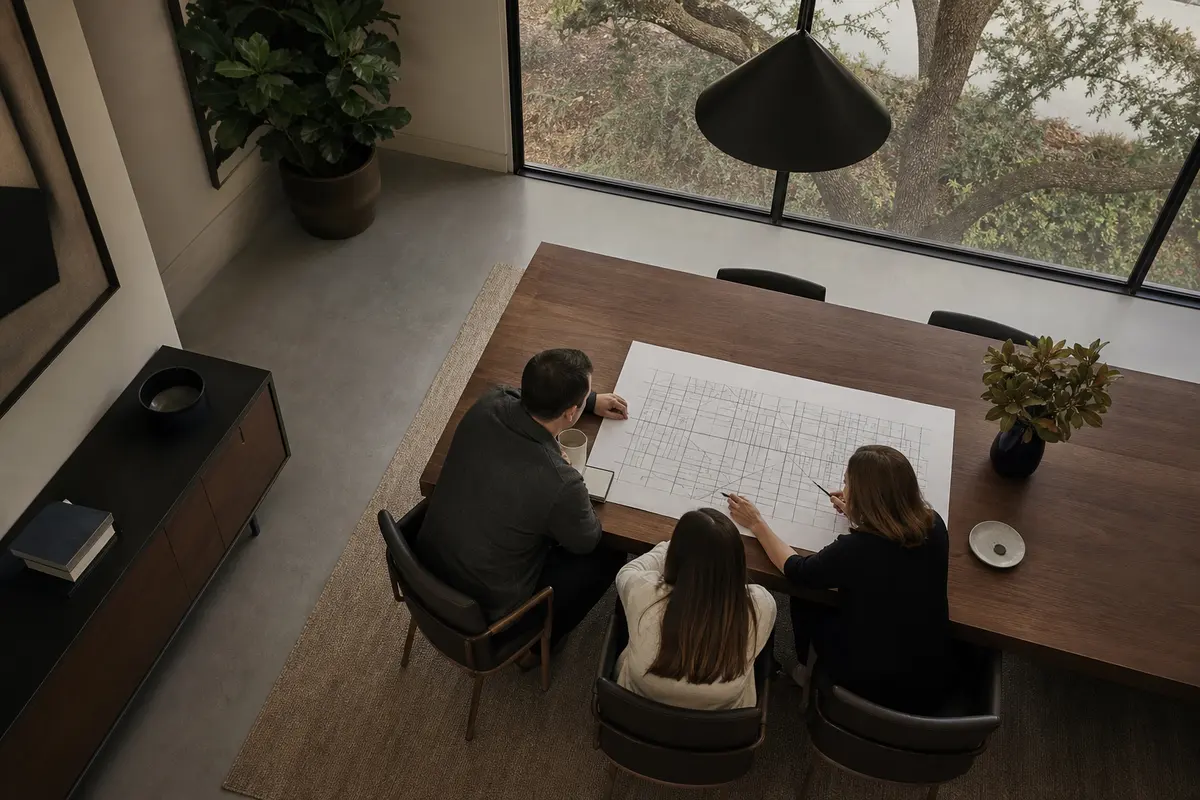 Editorial marketing planning scene for AI SEO in Holliston, Massachusetts