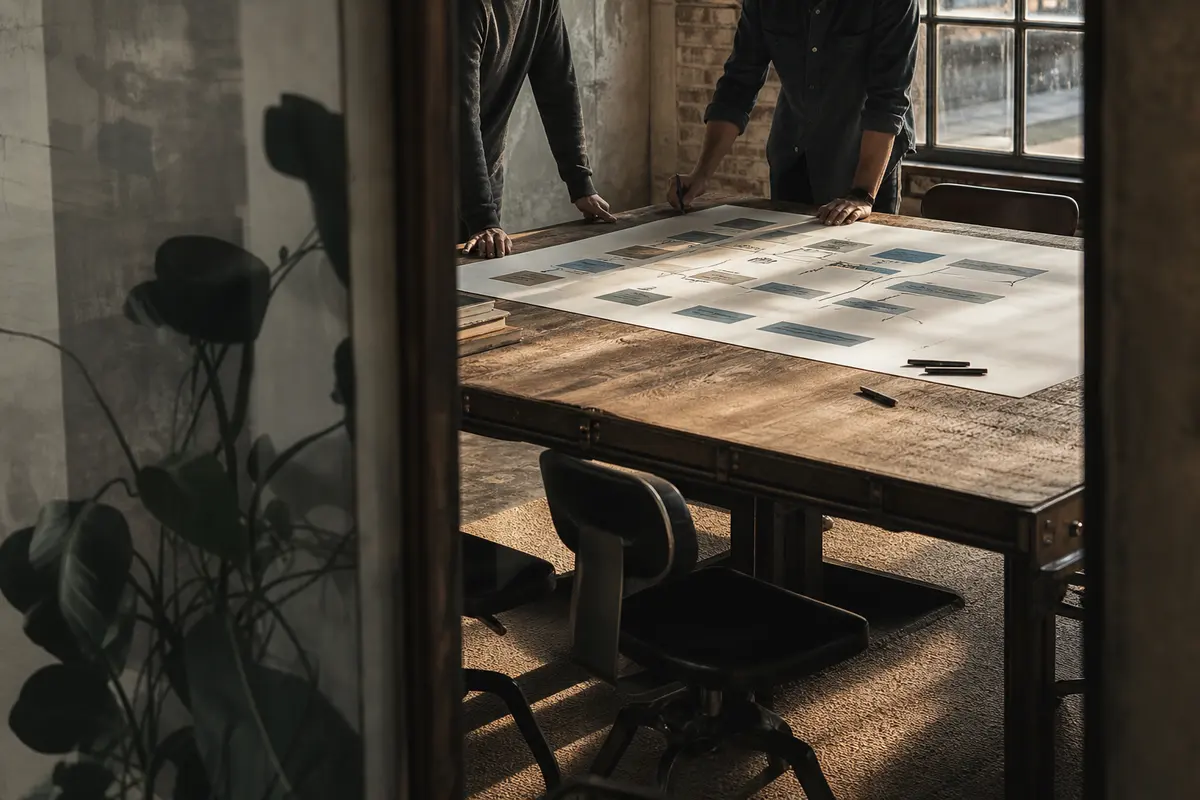 Editorial marketing planning scene for North Reading, Massachusetts