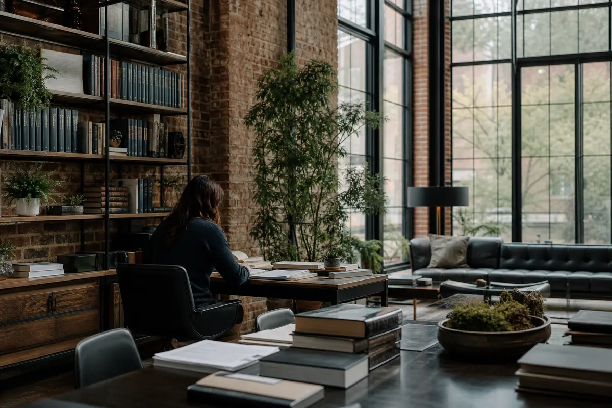 Editorial marketing planning scene for AI SEO in Norfolk, Massachusetts