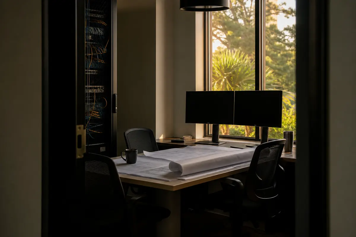 Editorial platform planning scene for Custom Software in Mattapoisett, Massachusetts