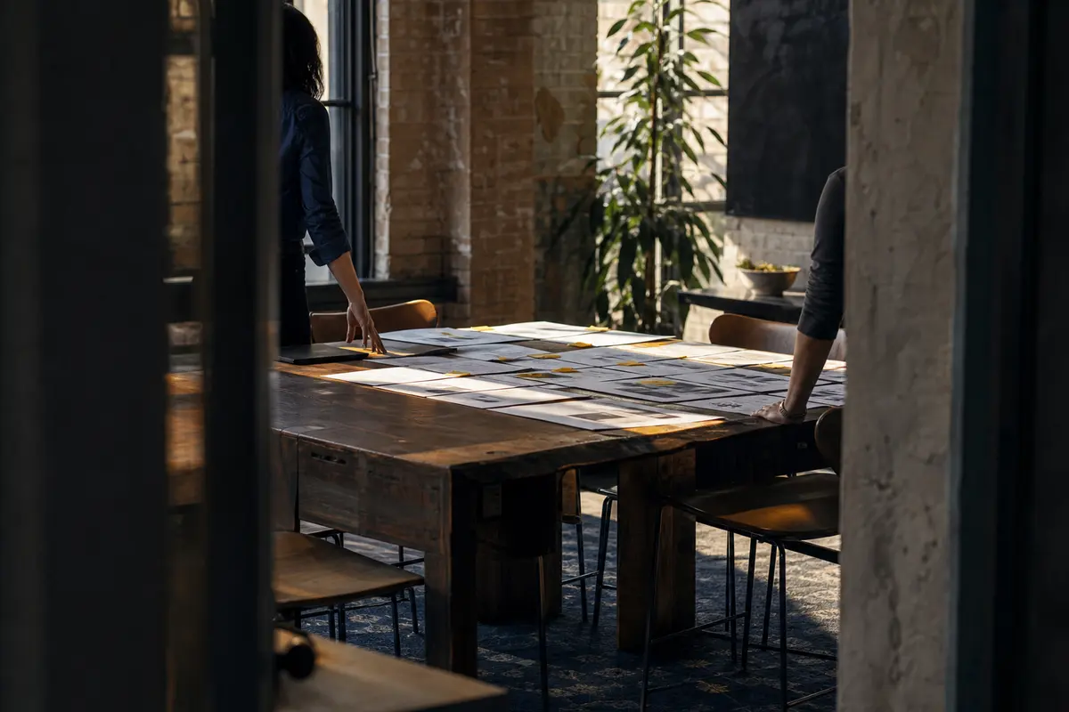 Editorial marketing planning scene for Harvard, Massachusetts