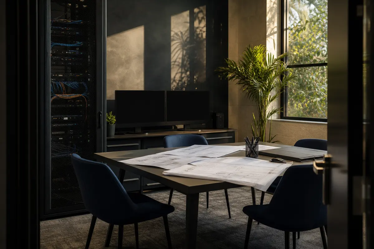 Editorial platform planning scene for Dedicated Hosting in Holyoke, Massachusetts