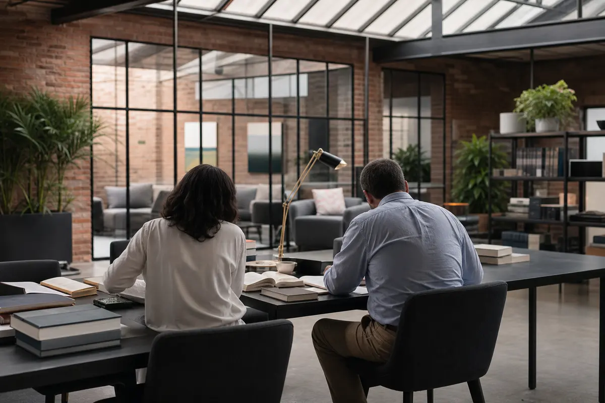Editorial marketing planning scene for AI SEO in Mansfield Center, Massachusetts