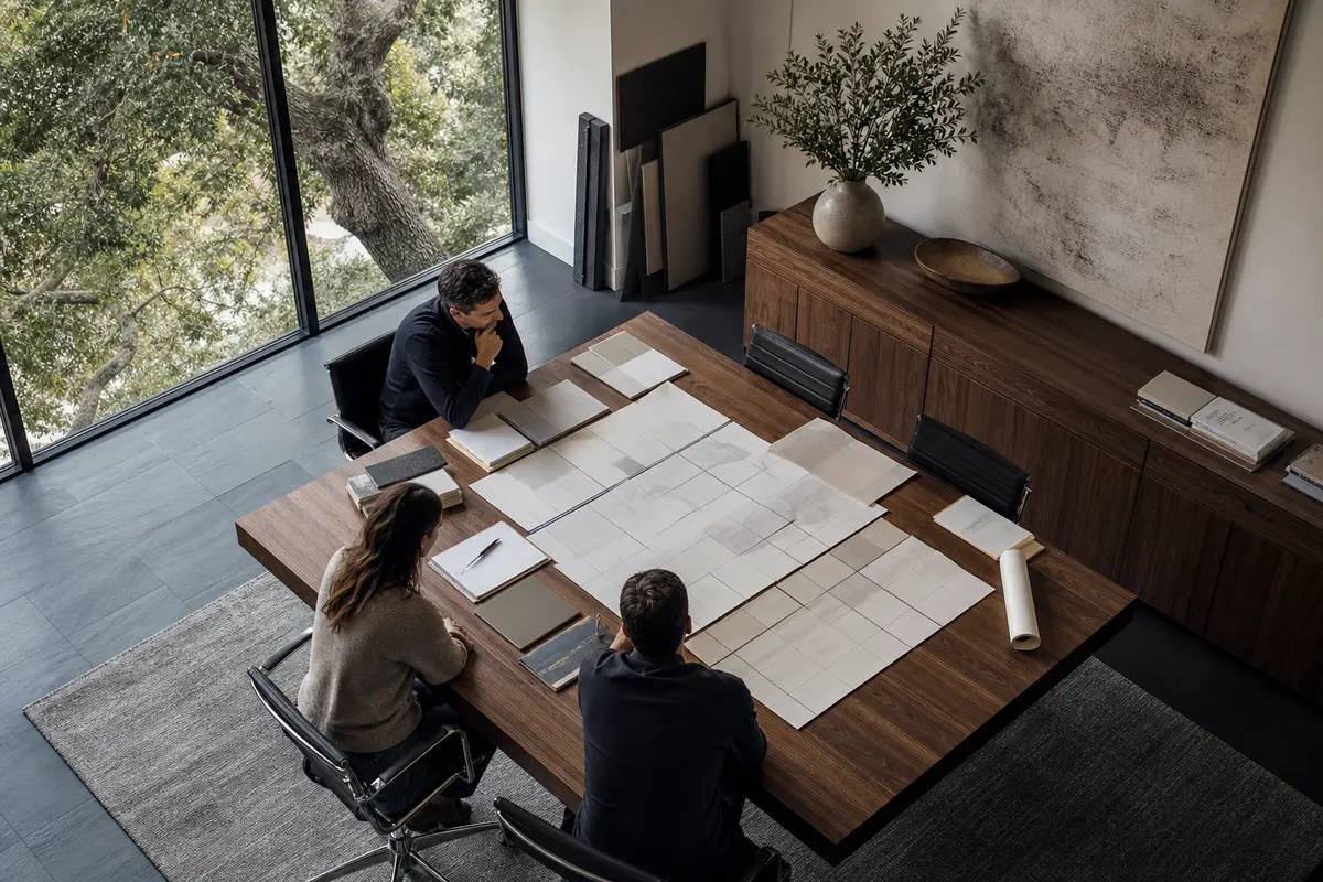 Editorial marketing planning scene for AI SEO in Williamstown, Massachusetts