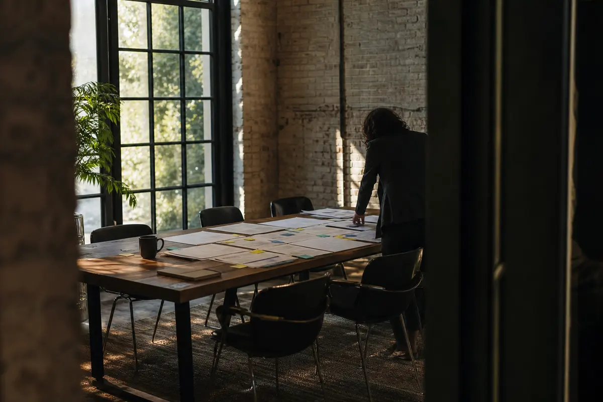 Editorial marketing planning scene for Albion, Michigan