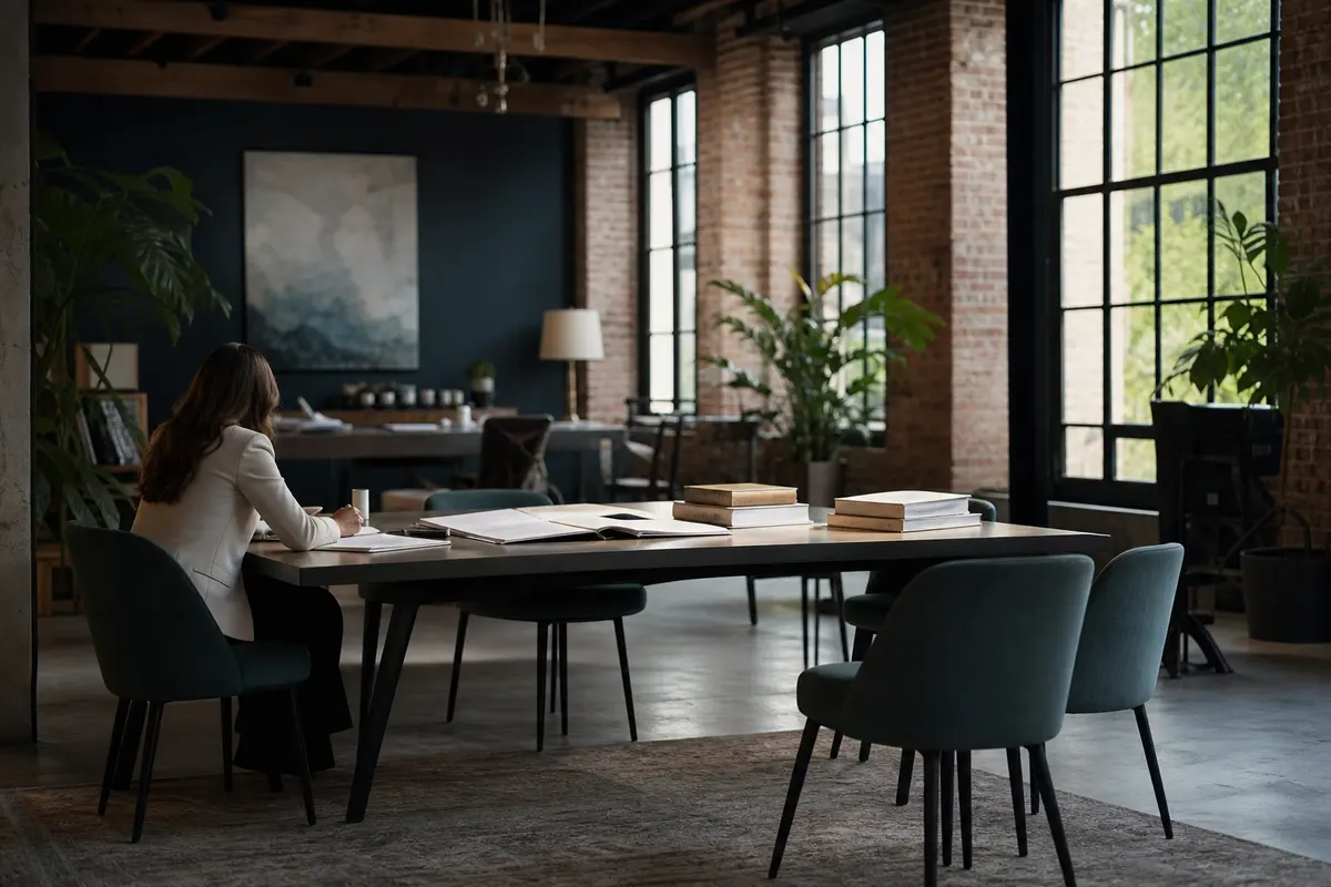 Editorial marketing planning scene for AI SEO in Alma, Michigan