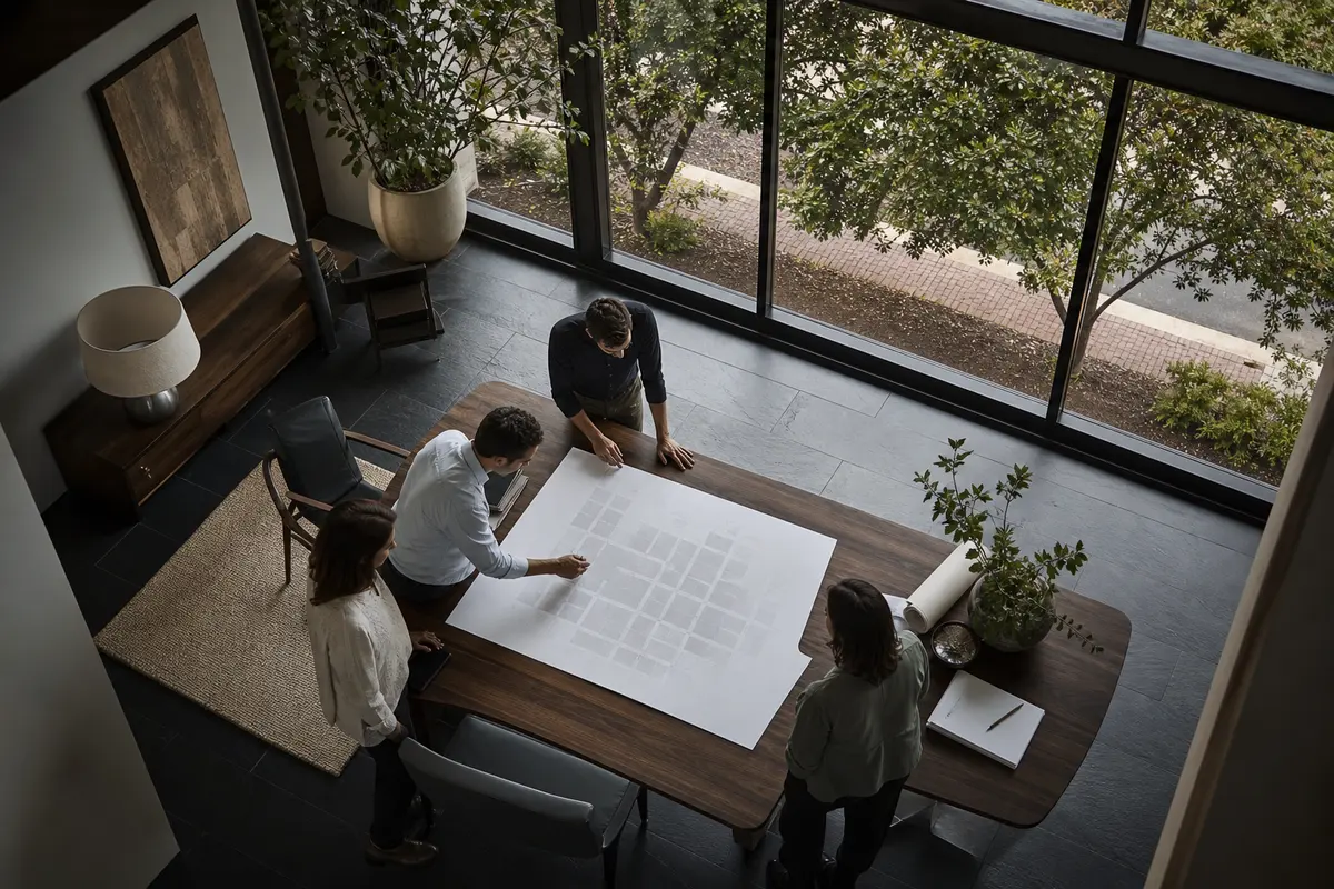 Editorial marketing planning scene for Reputation & Reviews in Clayton, Michigan