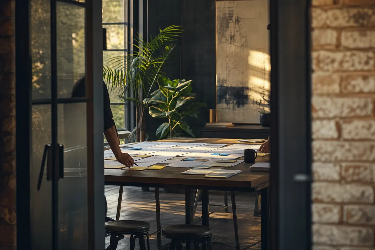 Editorial marketing planning scene for Programmatic SEO in Green Lake, Michigan