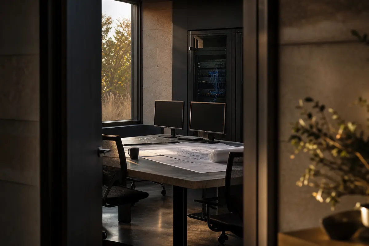 Editorial platform planning scene for Dedicated Hosting in Beecher, Michigan
