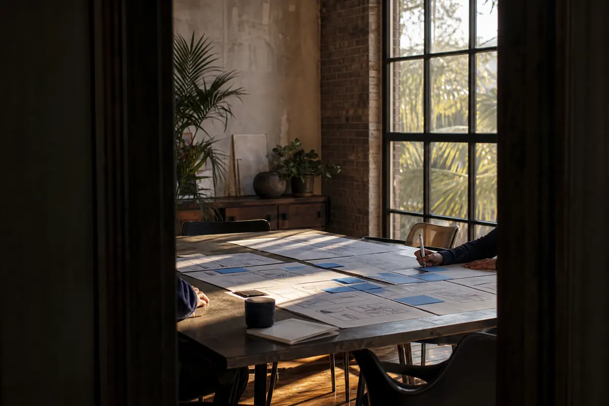 Editorial marketing planning scene for Oscoda, Michigan