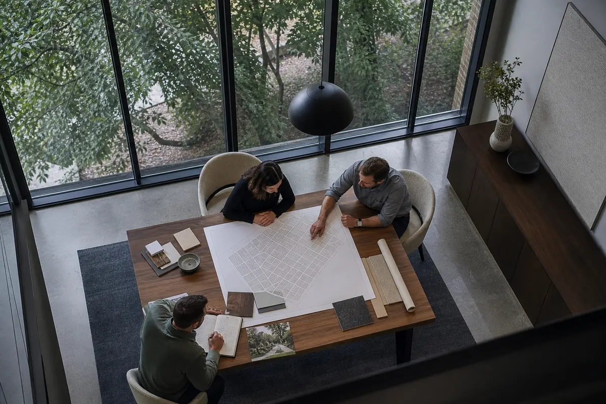 Editorial marketing planning scene for Leoni, Michigan