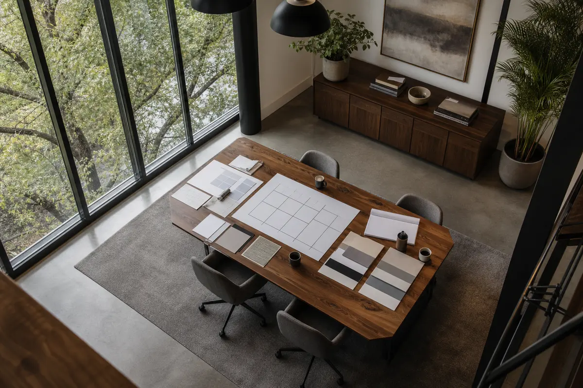 Editorial marketing planning scene for AI SEO in Addison, Michigan