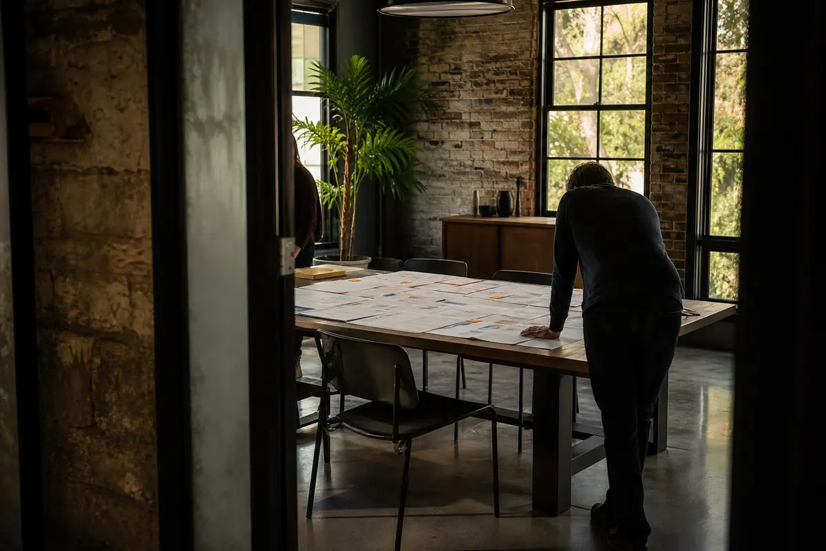 Editorial marketing planning scene for Legal News in Highland, Michigan