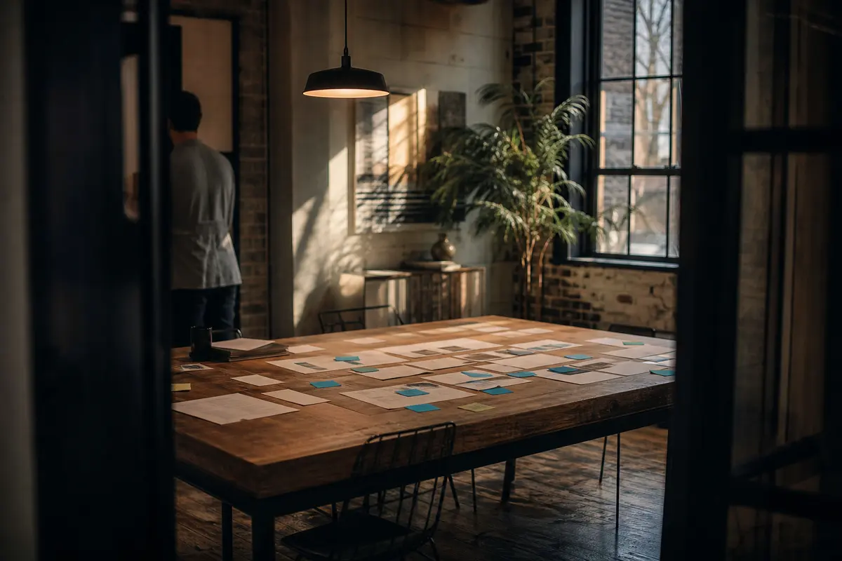 Editorial marketing planning scene for Programmatic SEO in Lyon, Michigan