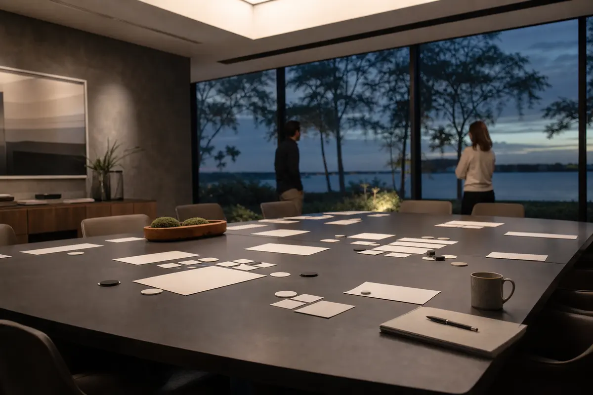 Editorial platform planning scene for ROI Dashboard in Port Sheldon, Michigan