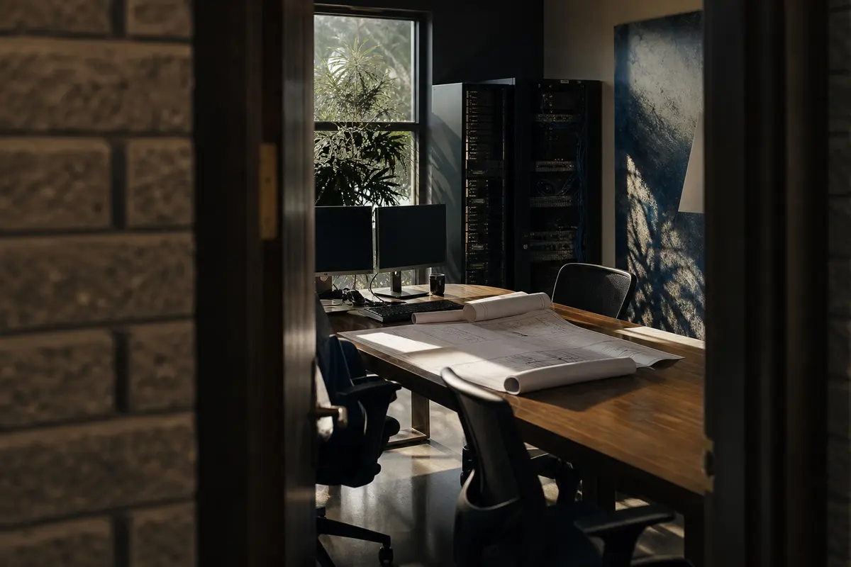 Editorial platform planning scene for Dedicated Hosting in Antwerp, Michigan