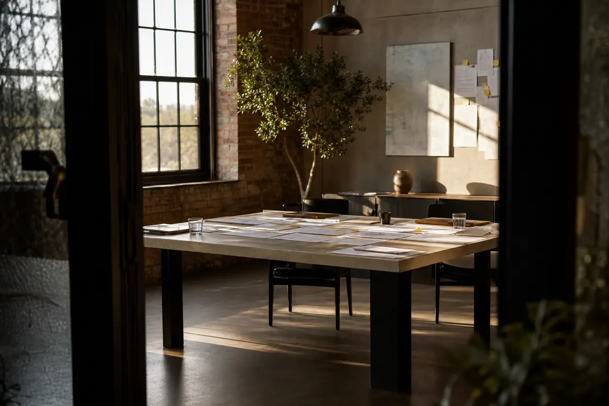 Editorial marketing planning scene for York, Michigan