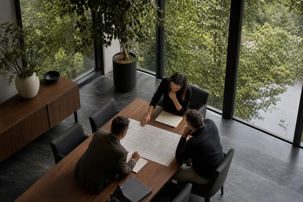 Editorial marketing planning scene for East Grand Rapids, Michigan