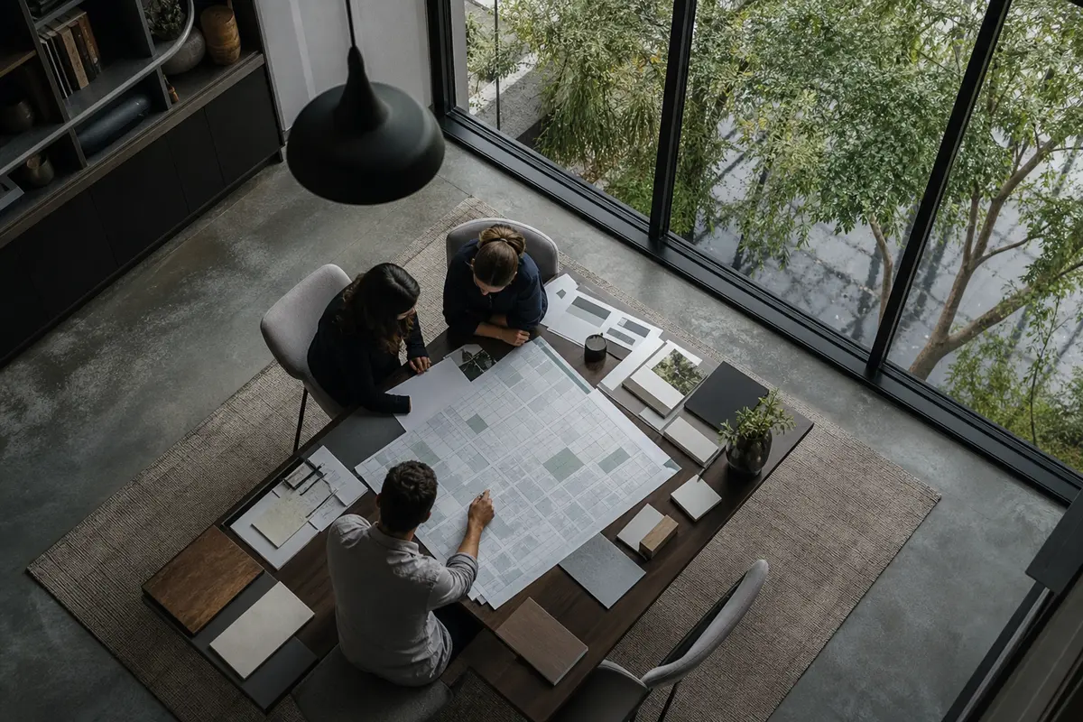 Editorial marketing planning scene for AI SEO in Ecorse, Michigan