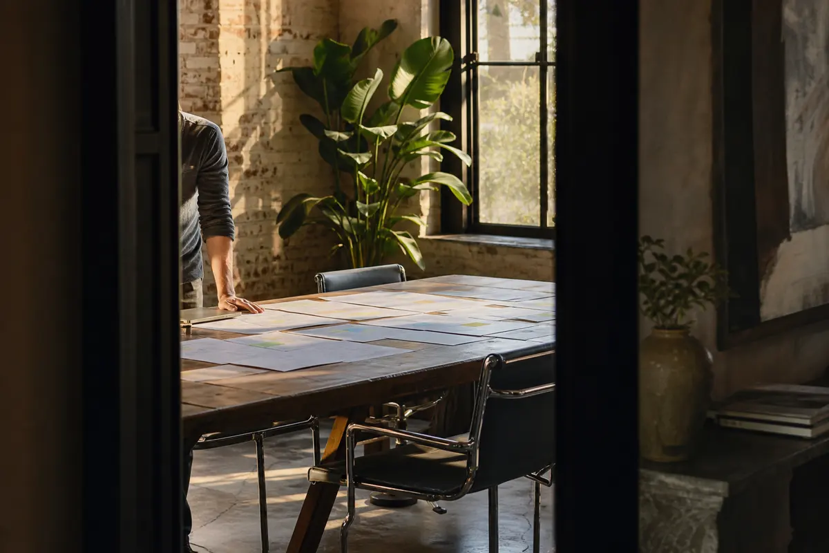 Editorial marketing planning scene for Iron Mountain, Michigan