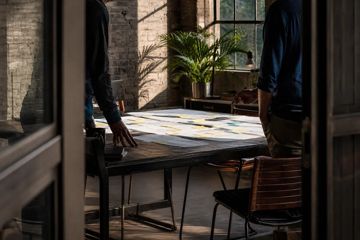 Editorial marketing planning scene for Legal News in Monroe, Michigan