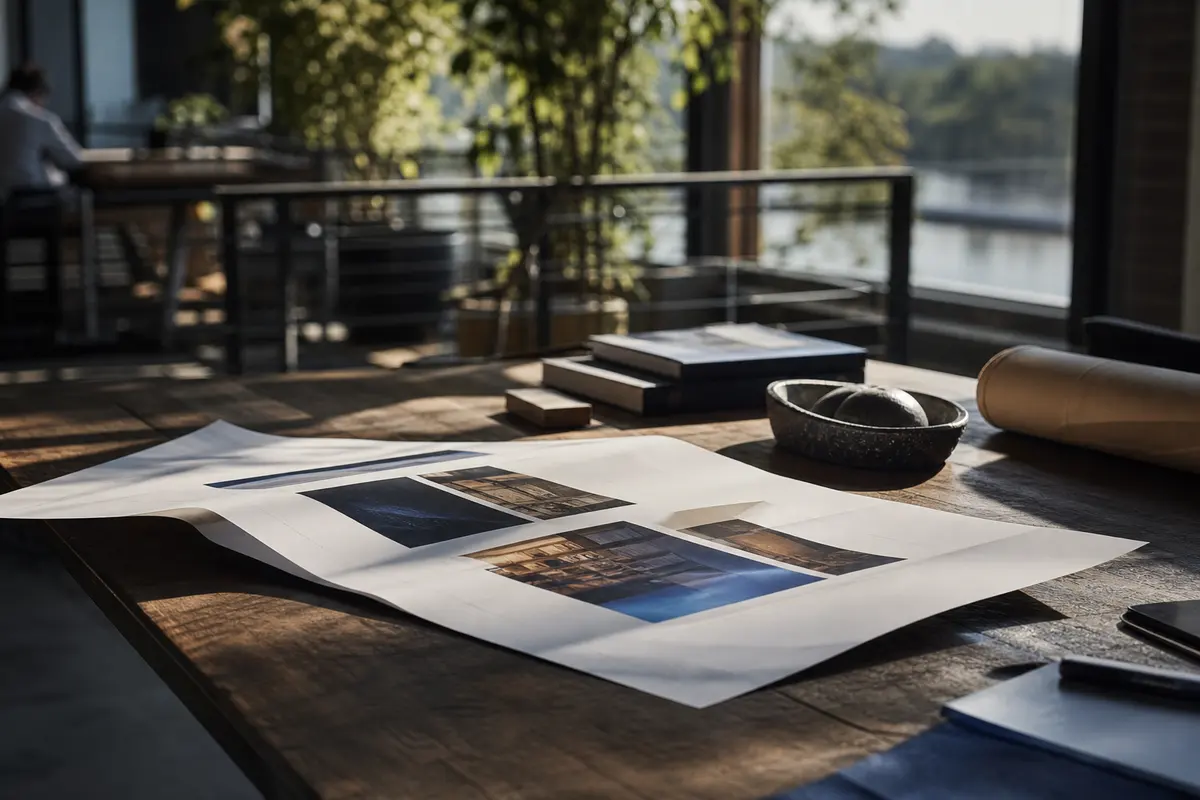 Editorial marketing planning scene for River Rouge, Michigan