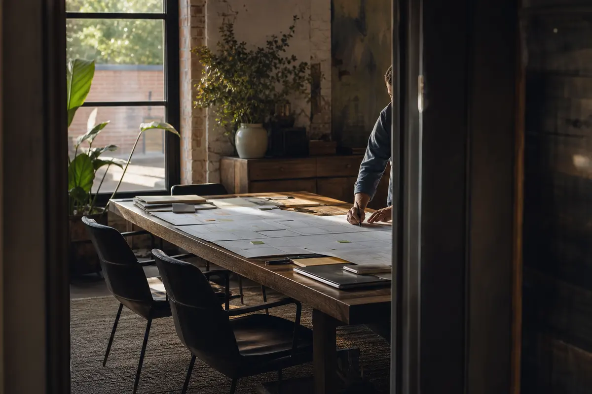 Editorial marketing planning scene for Local Service Ads in Springfield, Michigan
