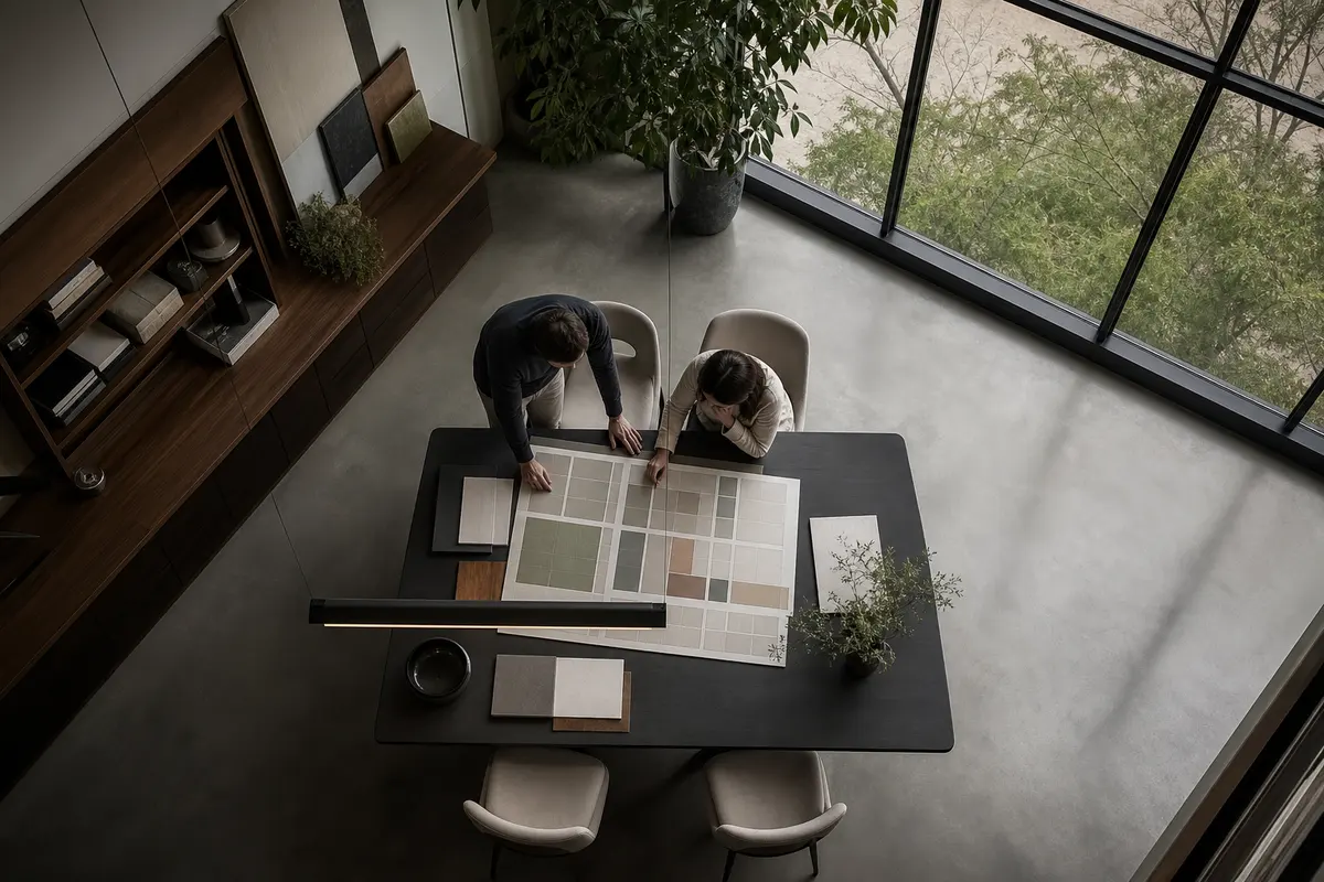 Editorial marketing planning scene for AI SEO in Three Rivers, Michigan