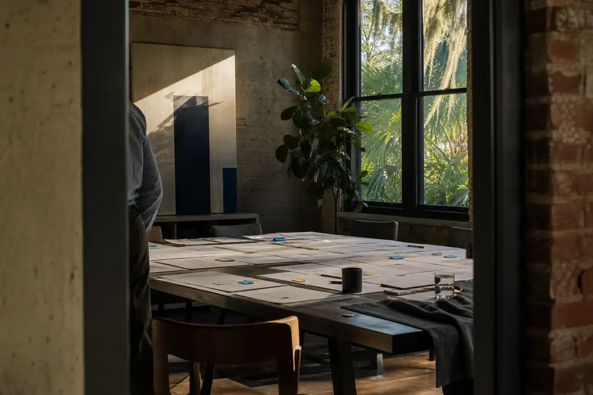Editorial marketing planning scene for Utica, Michigan
