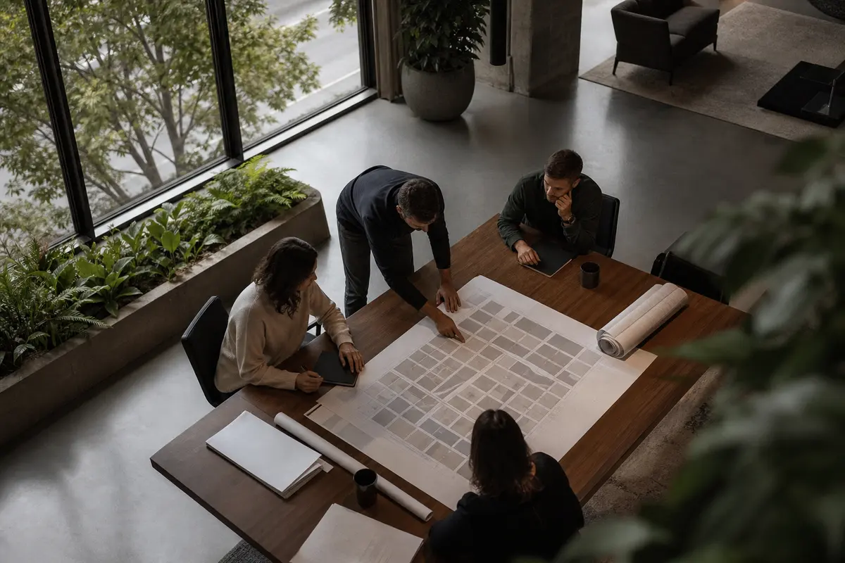 Editorial marketing planning scene for Blaine, Minnesota