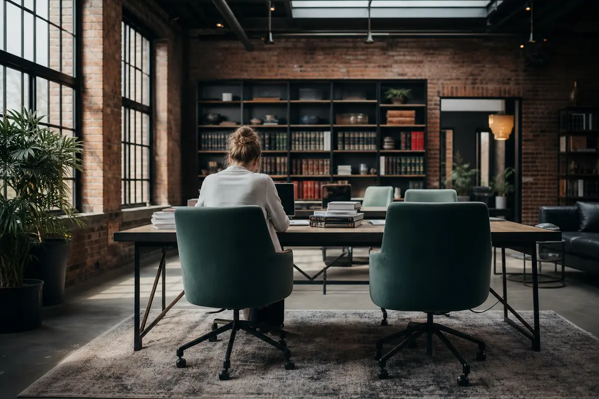 Editorial marketing planning scene for AI SEO in Brooklyn Park, Minnesota