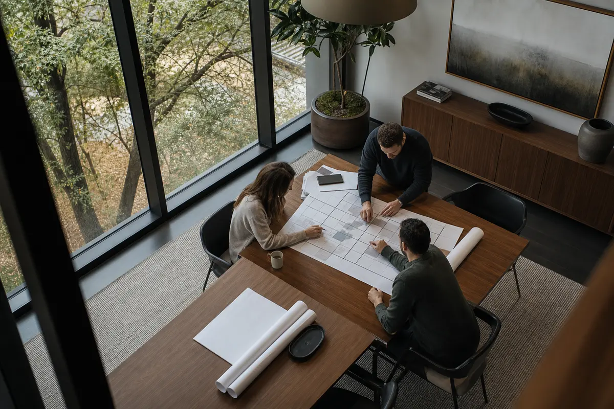 Editorial marketing planning scene for Columbia Heights, Minnesota