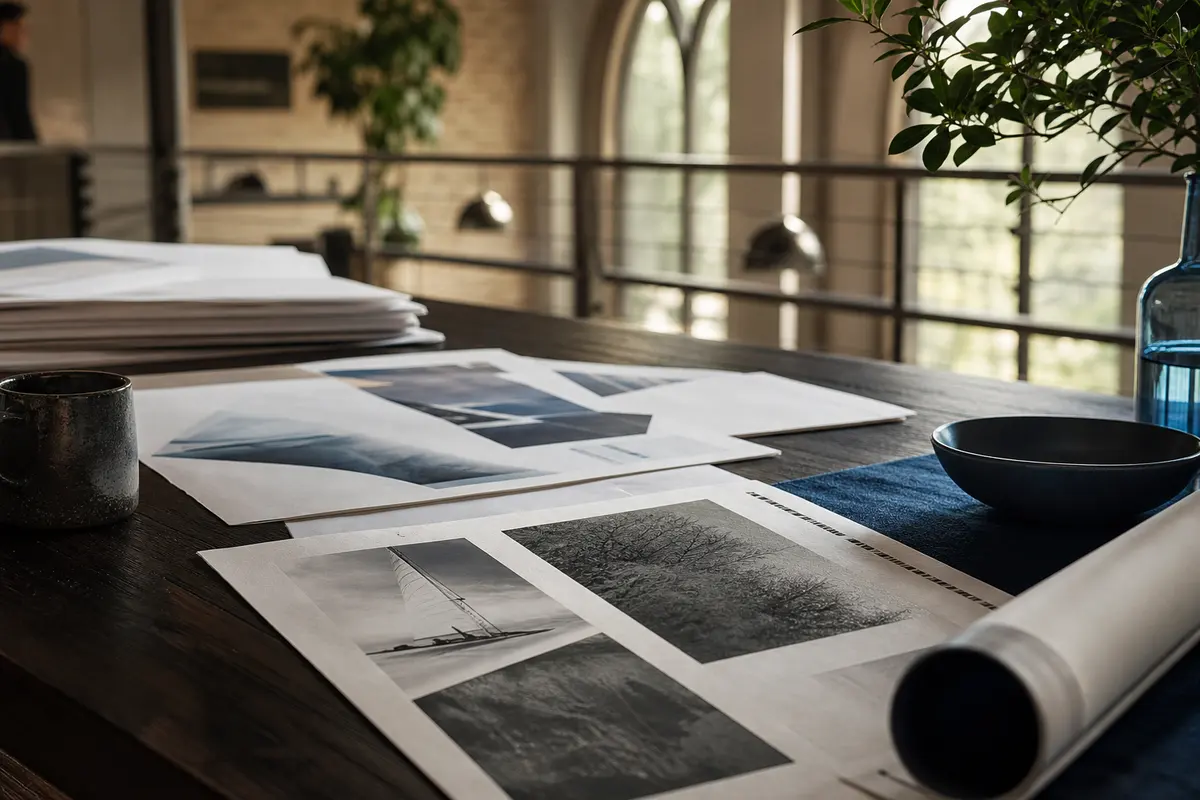 Editorial marketing planning scene for AI SEO in Dayton, Minnesota