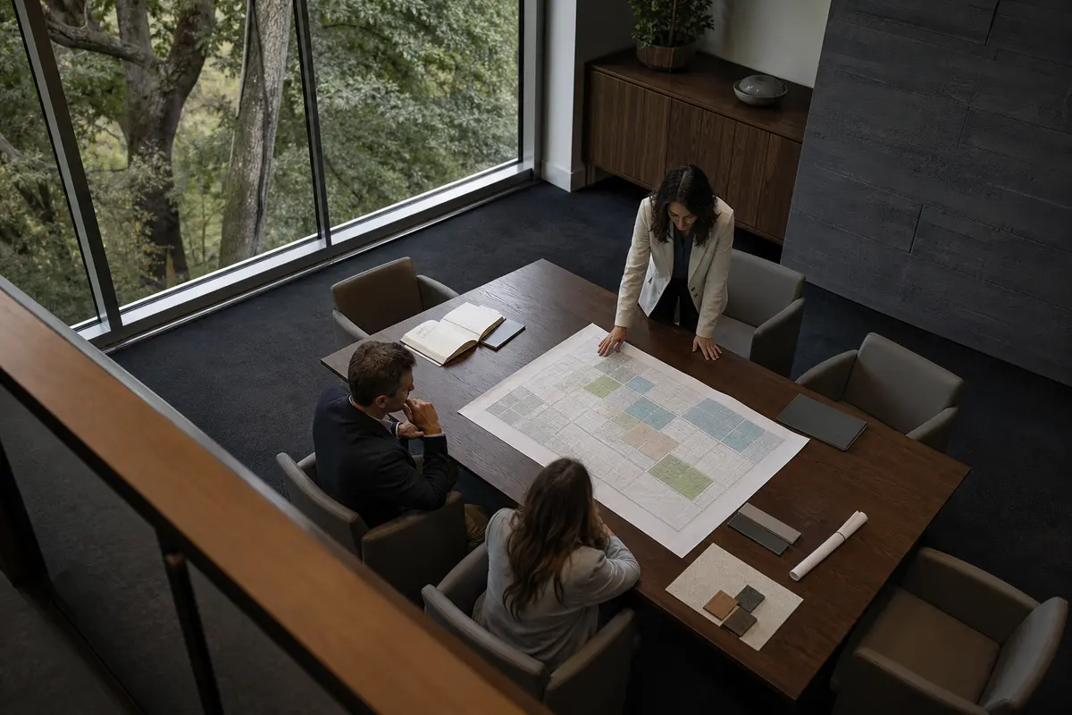 Editorial marketing planning scene for Glencoe, Minnesota