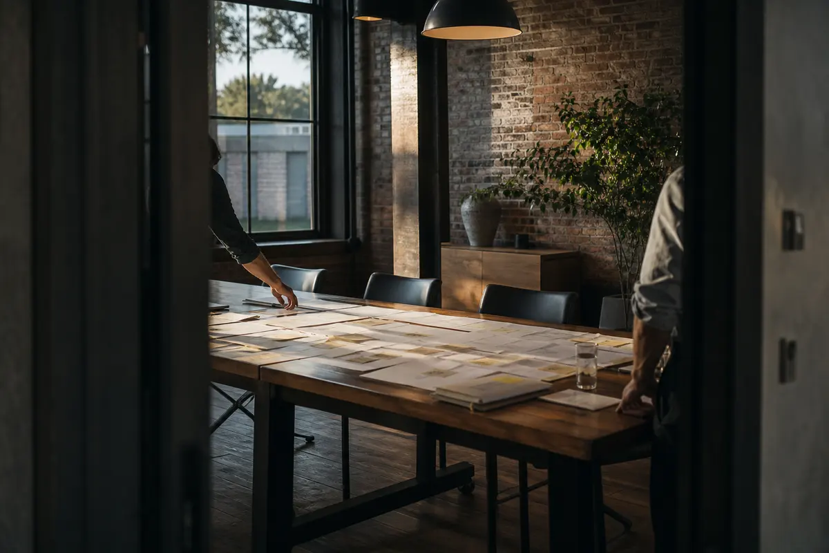 Editorial marketing planning scene for Jordan, Minnesota