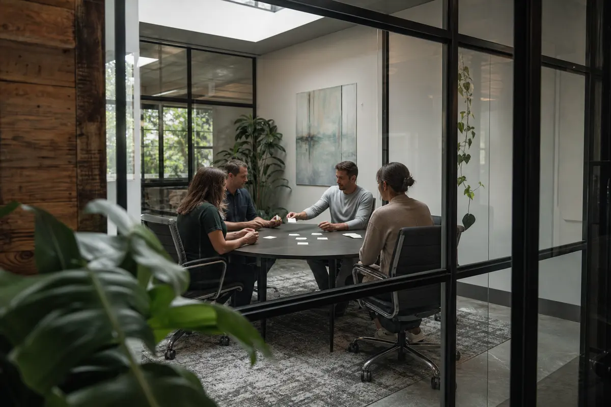 Editorial intake planning scene for AI Answering in Morris, Minnesota