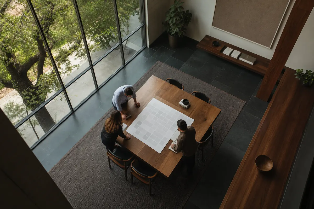 Editorial marketing planning scene for St. Anthony, Minnesota