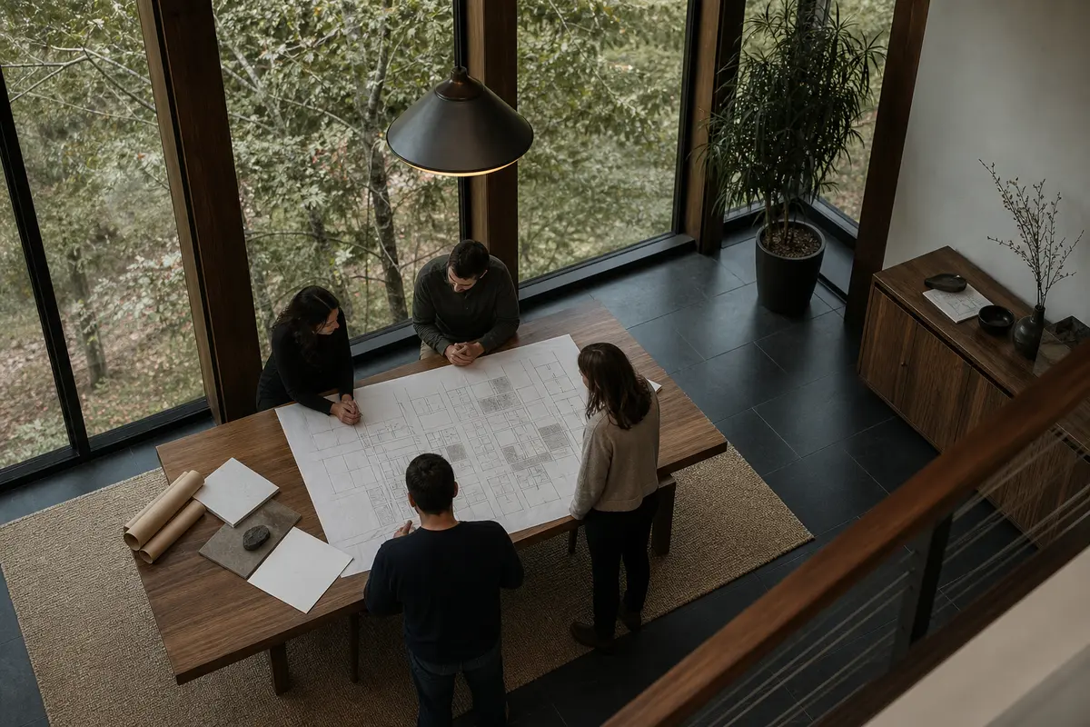 Editorial marketing planning scene for AI SEO in Batesville, Mississippi