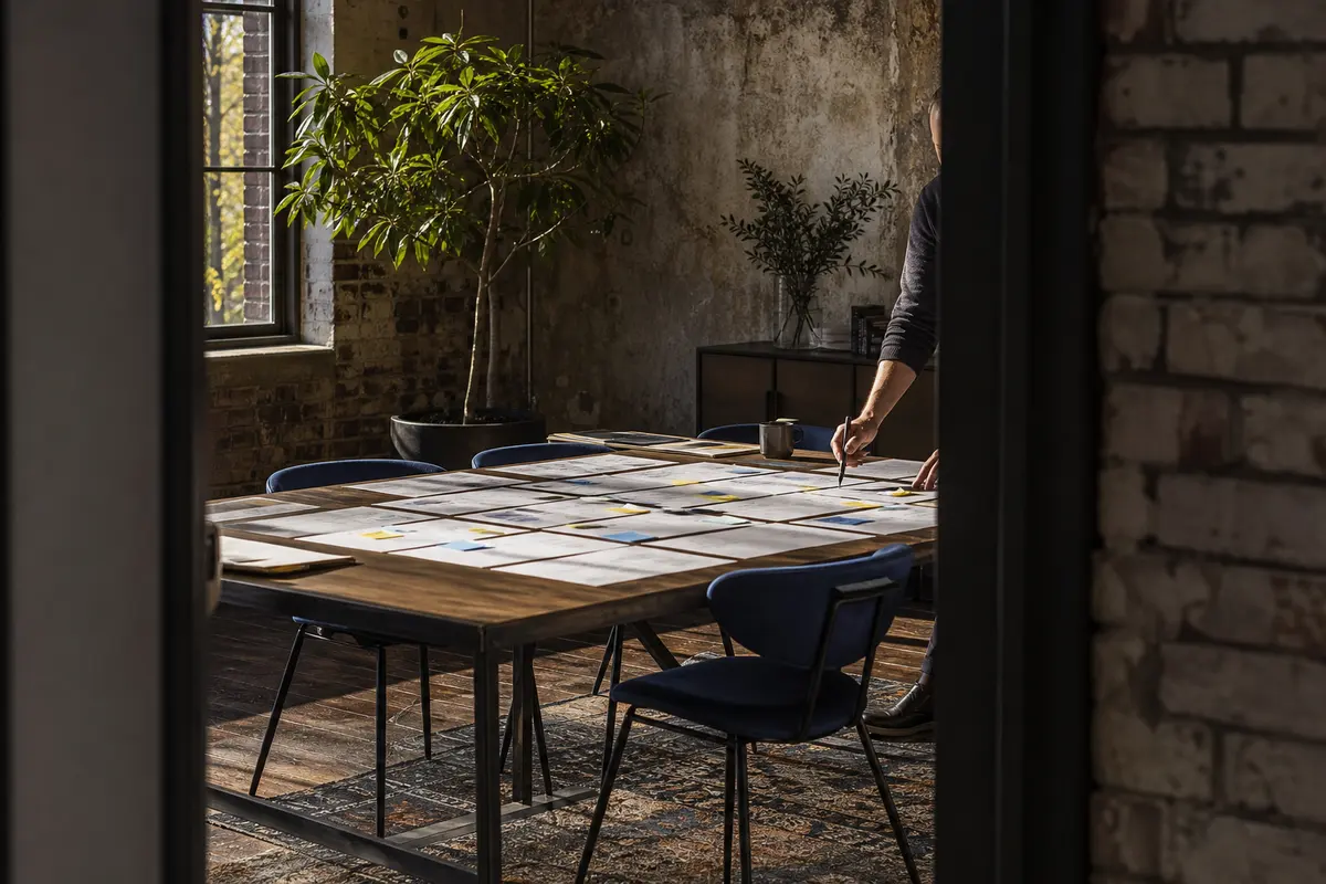 Editorial marketing planning scene for Programmatic SEO in Clarksdale, Mississippi