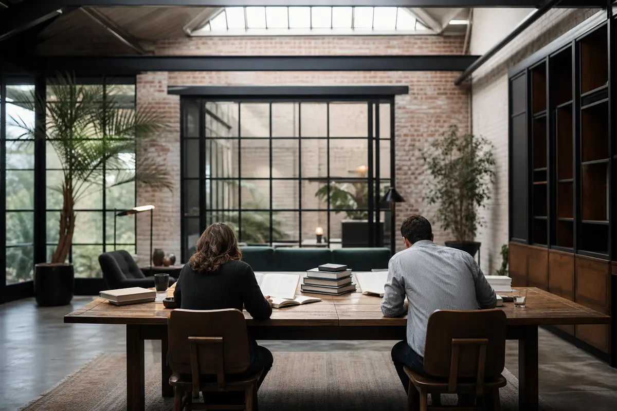 Editorial marketing planning scene for AI SEO in Long Beach, Mississippi