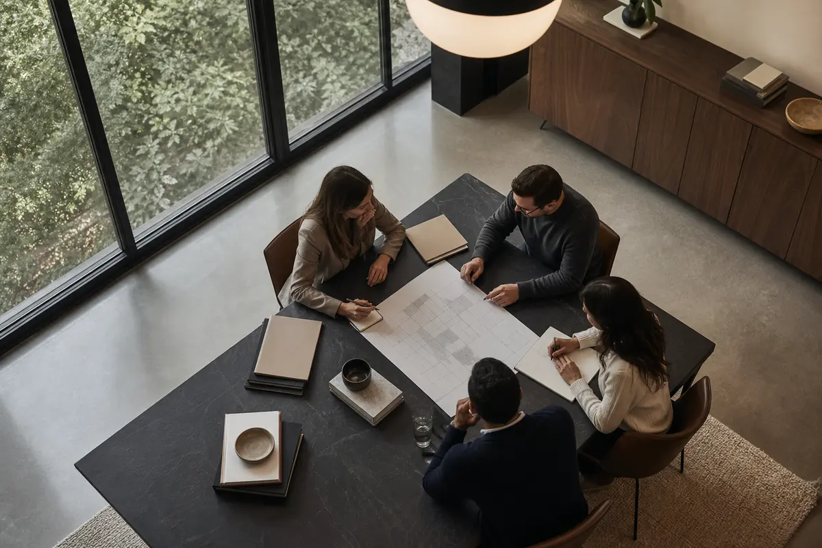 Editorial marketing planning scene for Louisville, Mississippi