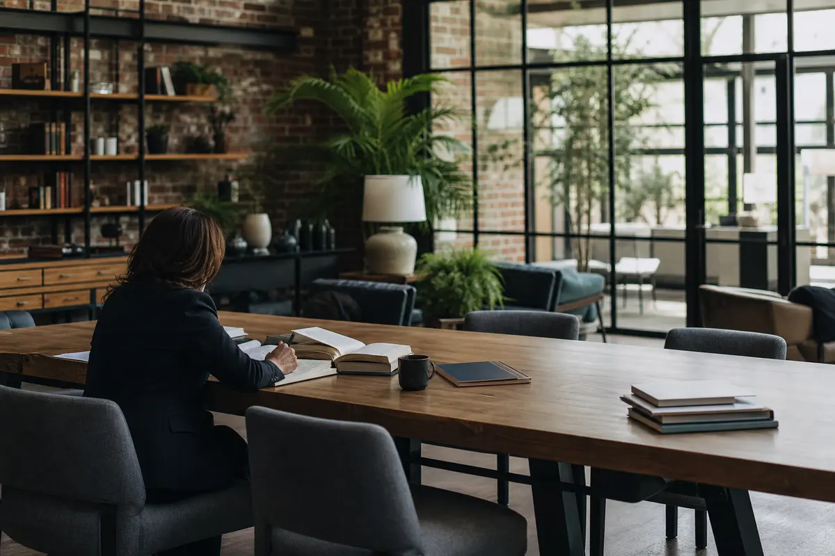 Editorial marketing planning scene for Reputation & Reviews in Ellisville, Missouri