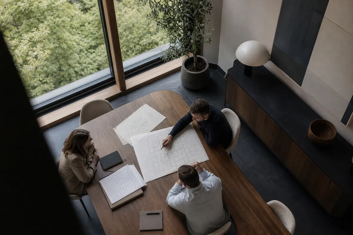 Editorial marketing planning scene for Legal News in Glendale, Missouri