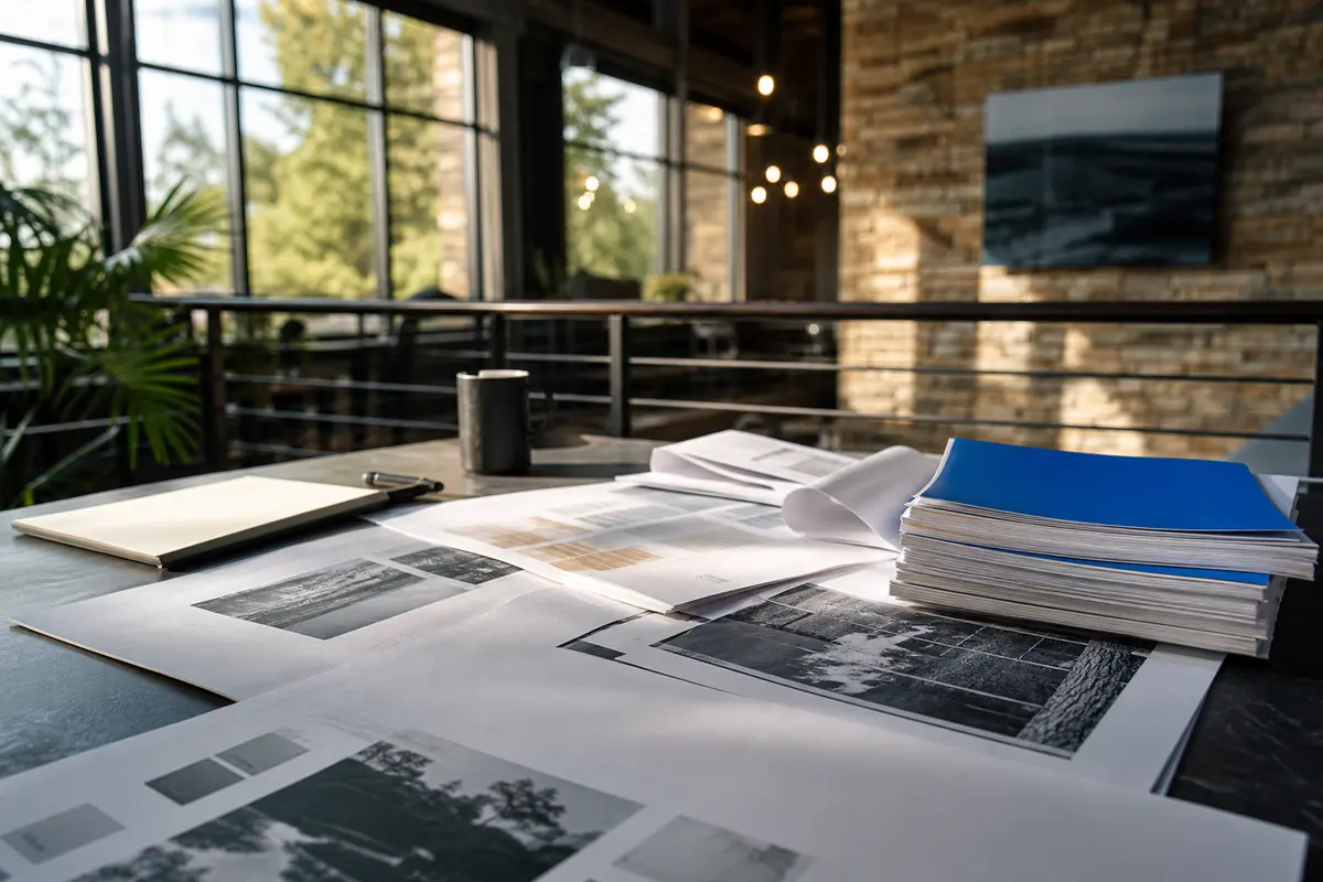 Editorial marketing planning scene for AI SEO in Herculaneum, Missouri