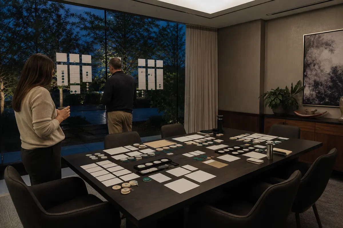 Editorial platform planning scene for ROI Dashboard in Herculaneum, Missouri