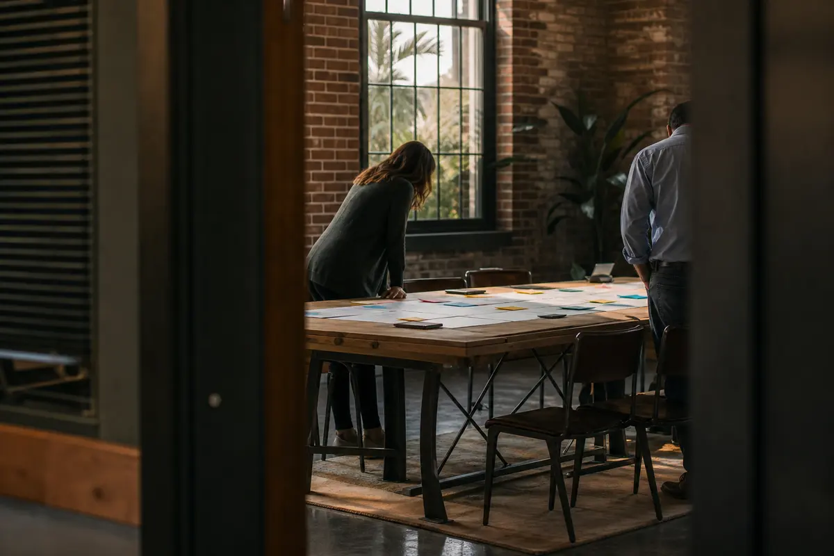 Editorial marketing planning scene for Legal News in Lemay, Missouri