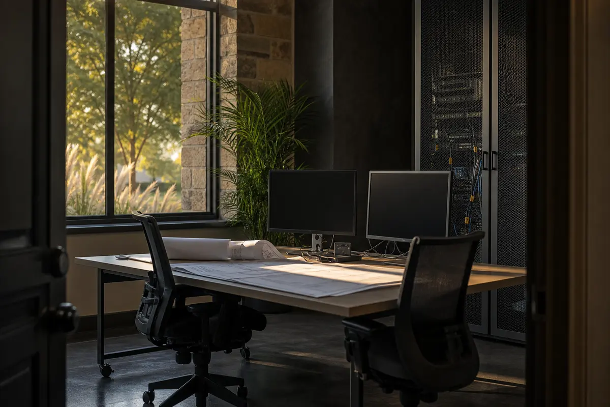 Editorial platform planning scene for Dedicated Hosting in Maryville, Missouri