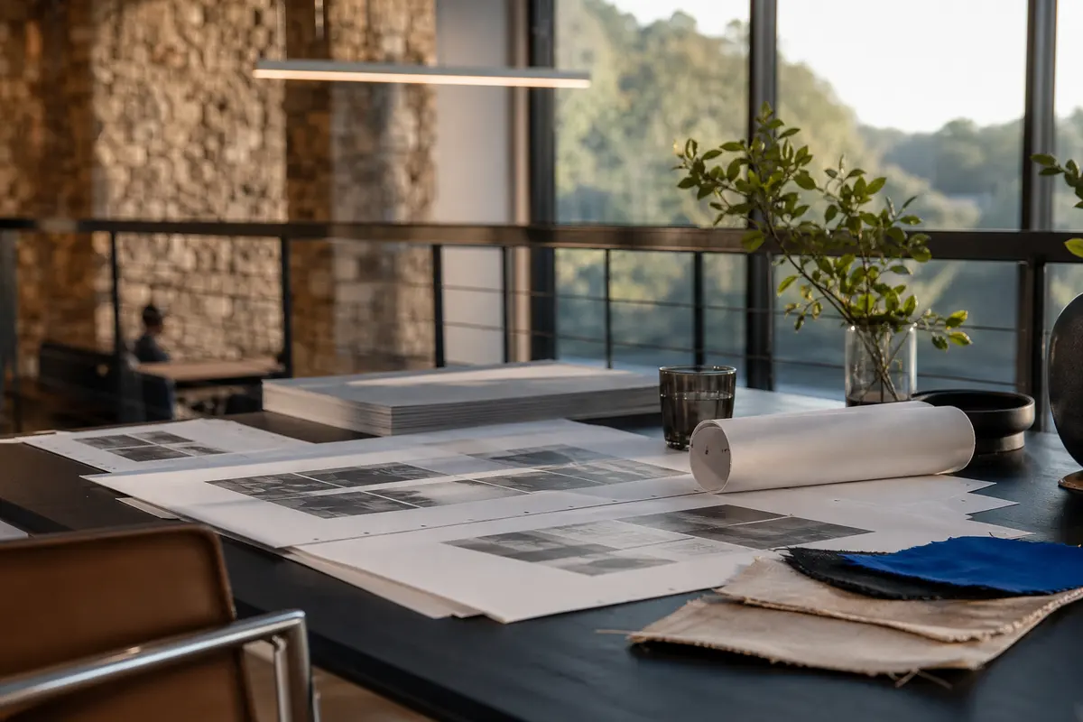 Editorial marketing planning scene for Ozark, Missouri