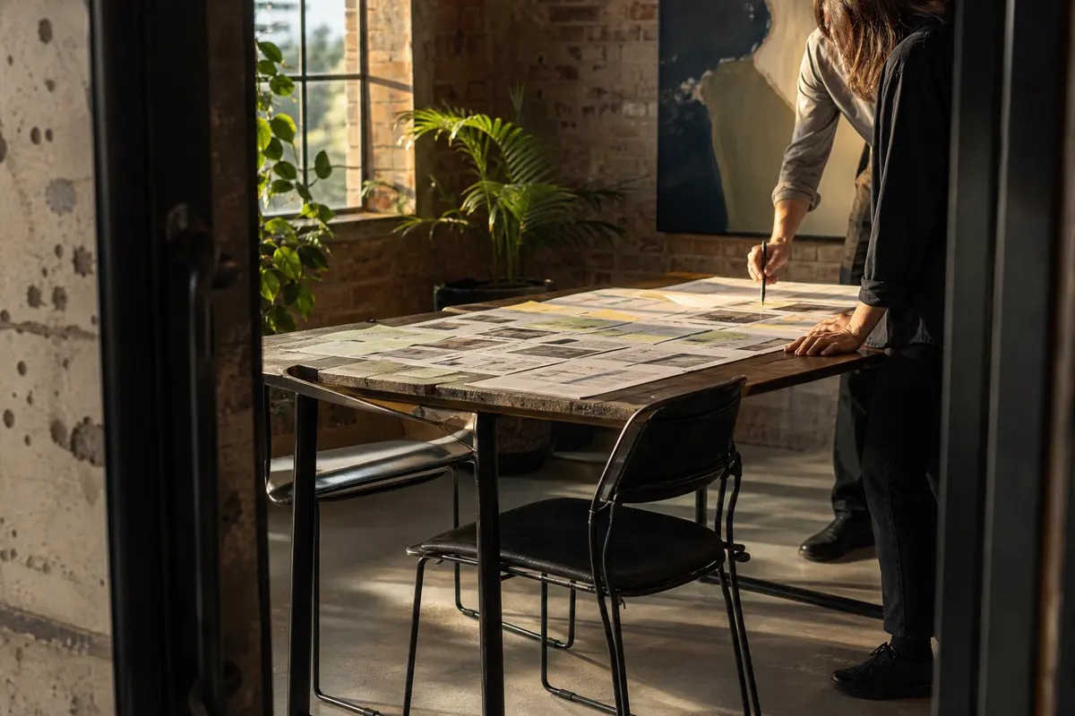Editorial marketing planning scene for Washington, Missouri